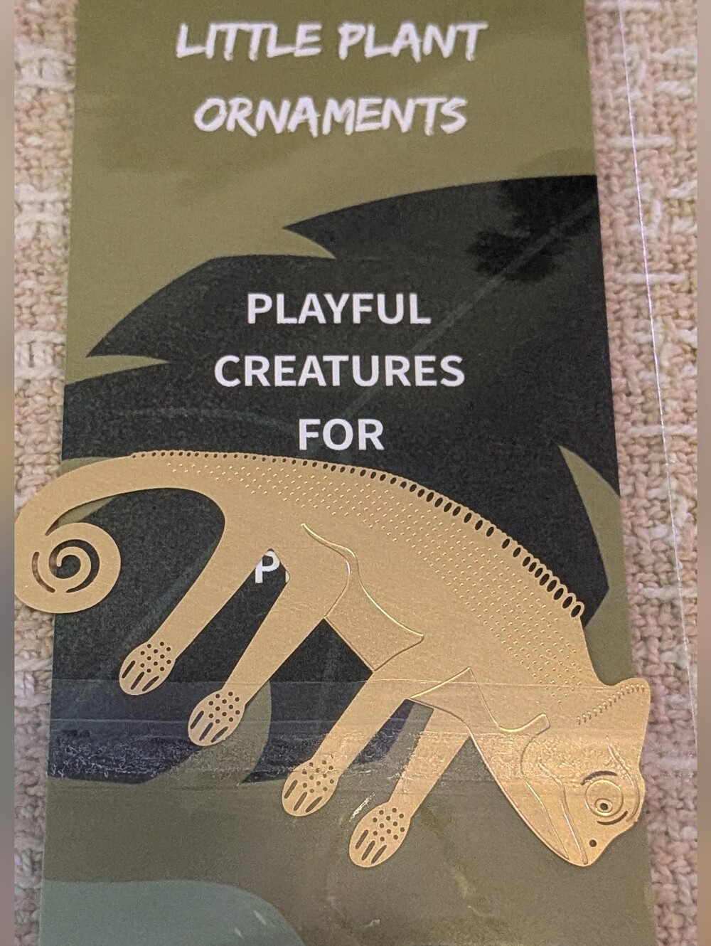 Gold Chameleon Plant Ornament
